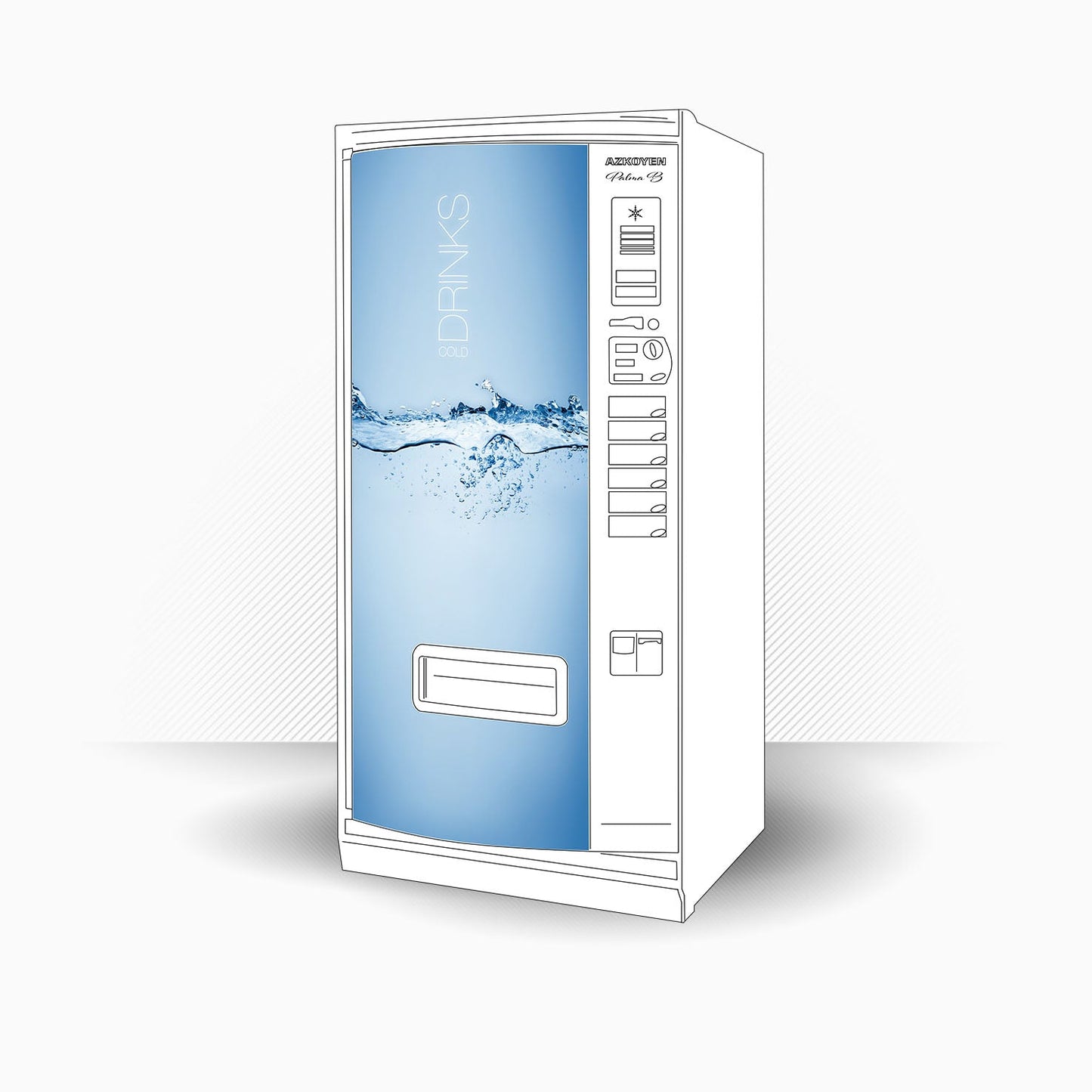 Vinyle pour panneaux - Cold Blue 82x185cm - adhésif inversé