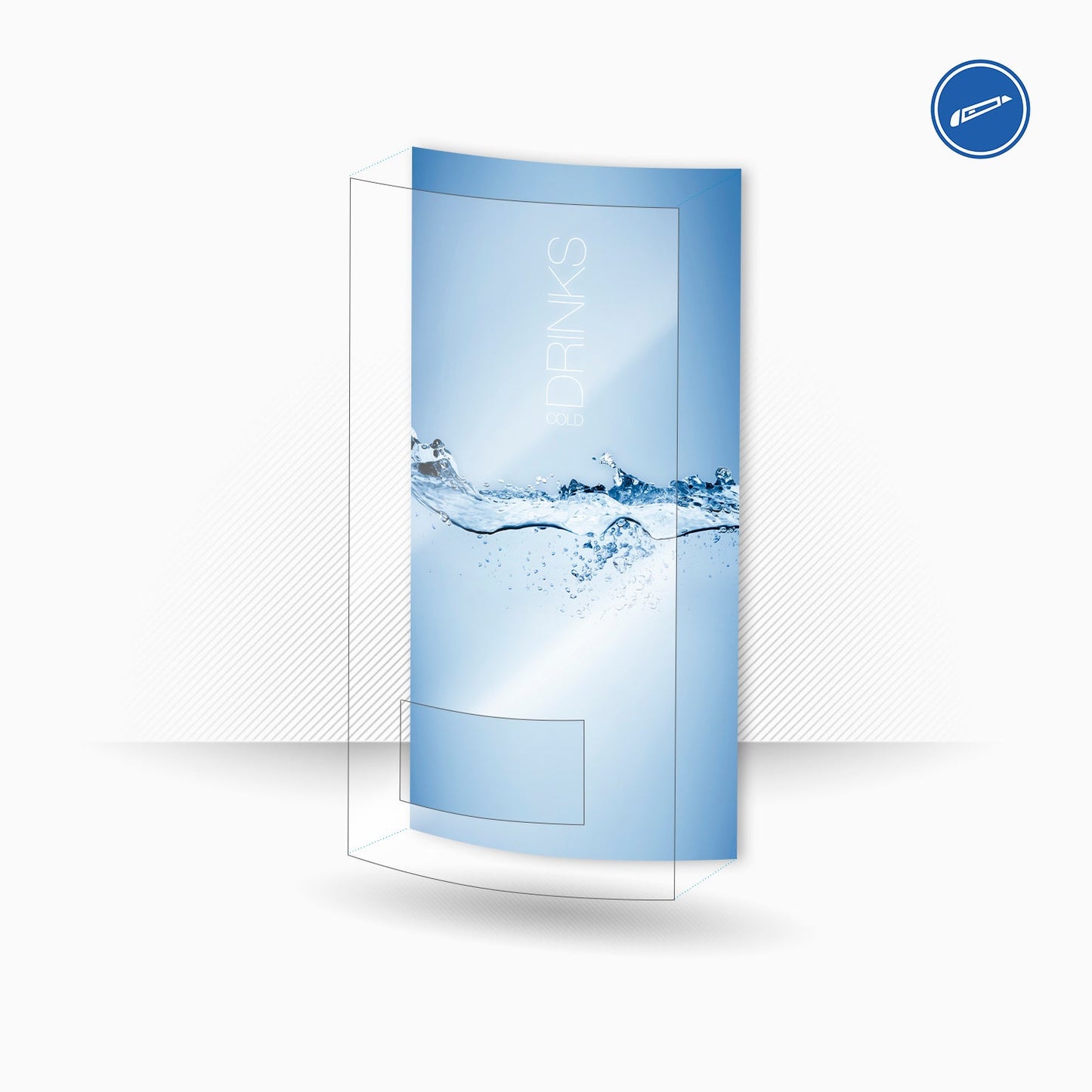 Vinyle pour panneaux - Cold Blue 82x185cm - adhésif inversé