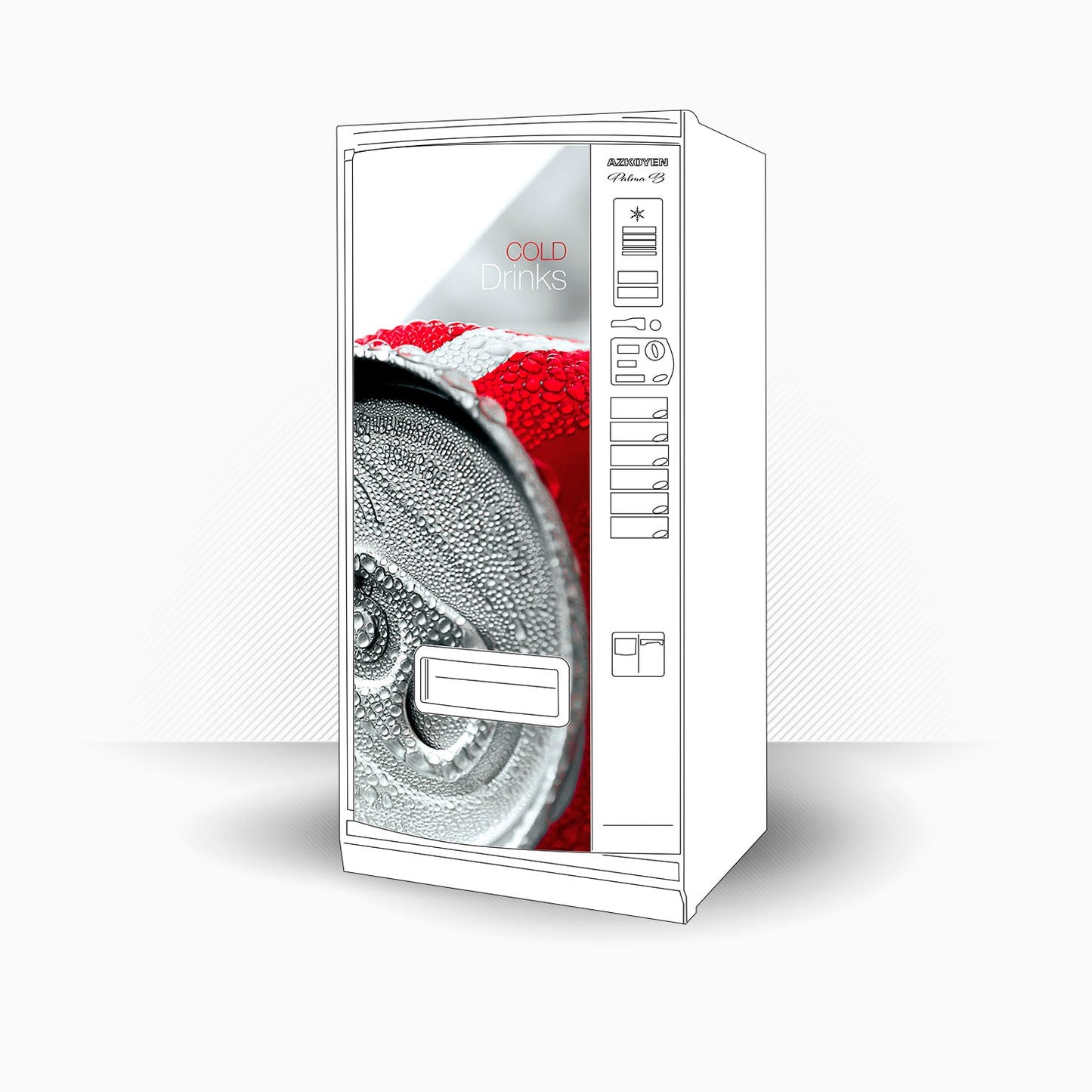 Vinyle pour panneaux - Red Coke 82x185 - adhésif inversé