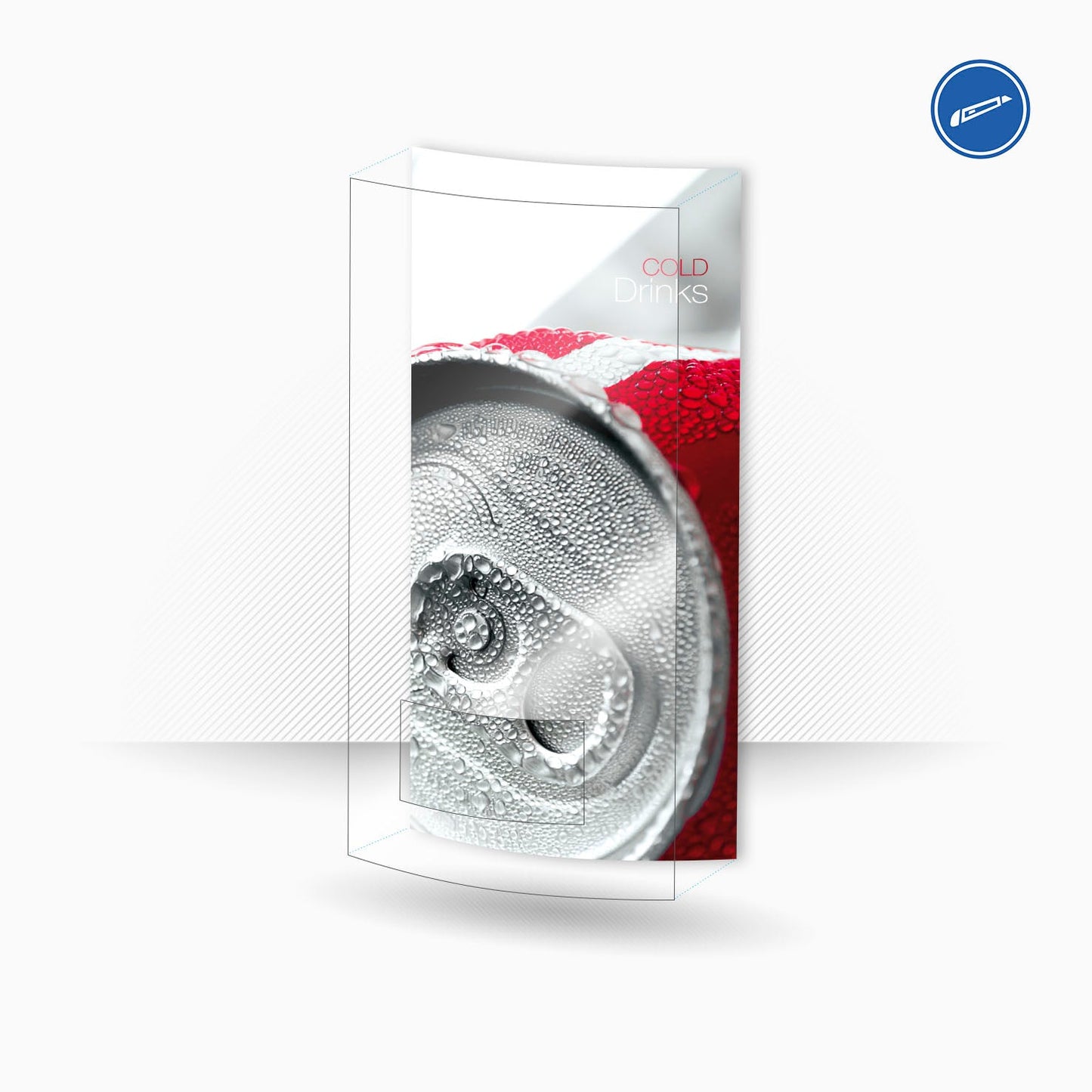 Vinyle pour panneaux - Red Coke 82x185 - adhésif inversé