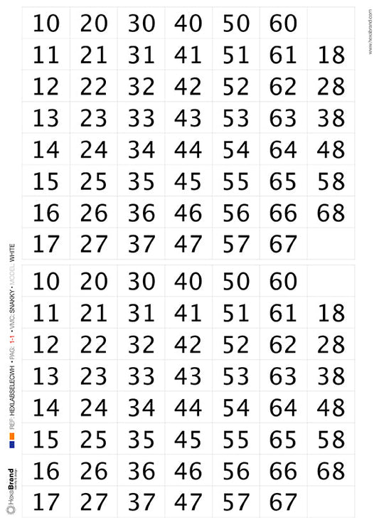 Necta Snakky Étiquettes de sélection à couper.