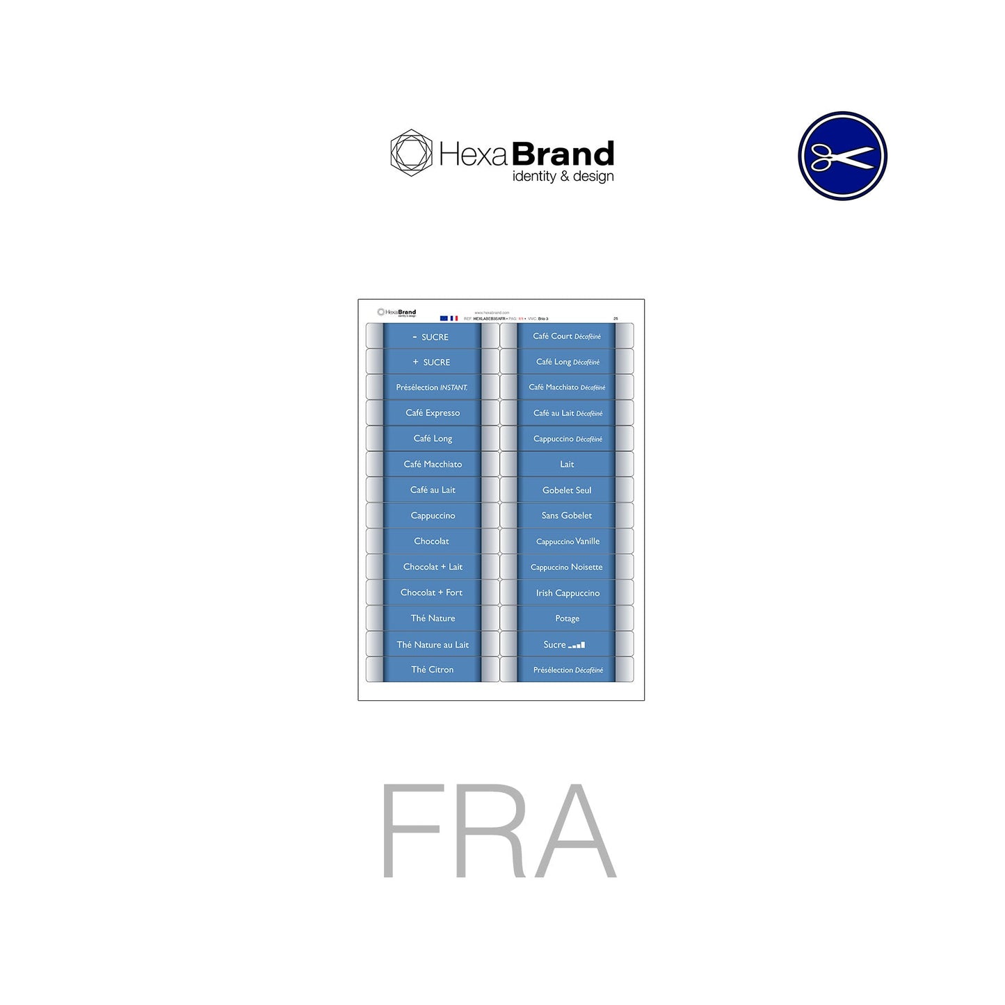 Necta Brio 3 - Étiquettes de sélection découpables