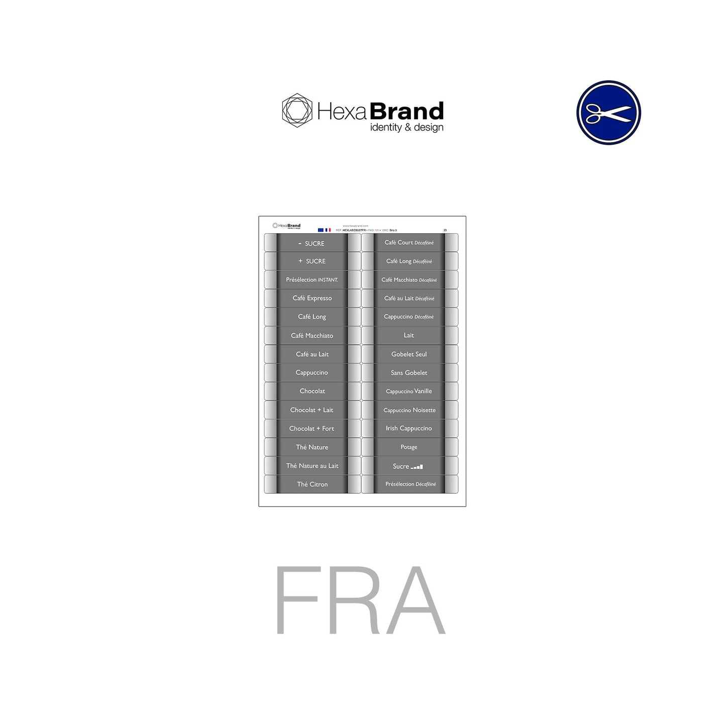 Necta Brio 3 - Étiquettes de sélection découpables