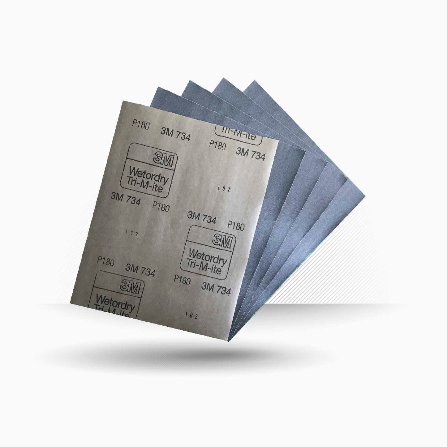 Papier de verre à l'eau - Grain 180 (Pack 5 pièces)