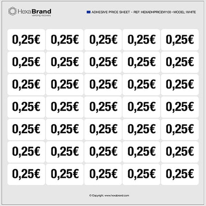 Autocollants de prix - Vending