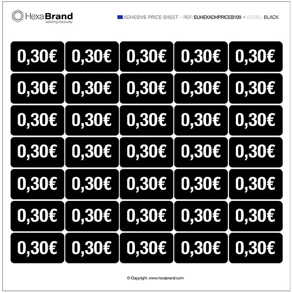 Autocollants de prix - Vending