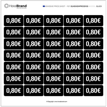Autocollants de prix - Vending