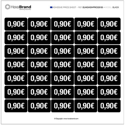 Autocollants de prix - Vending