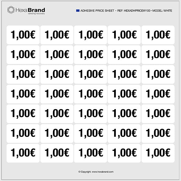Autocollants de prix - Vending
