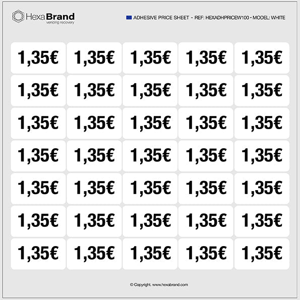Autocollants de prix - Vending