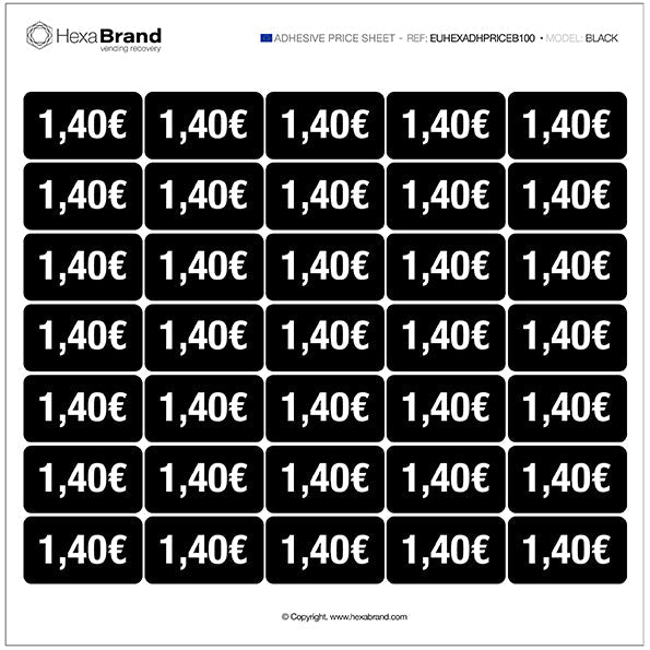 Autocollants de prix - Vending