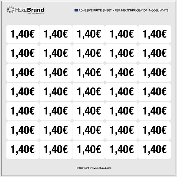 Autocollants de prix - Vending