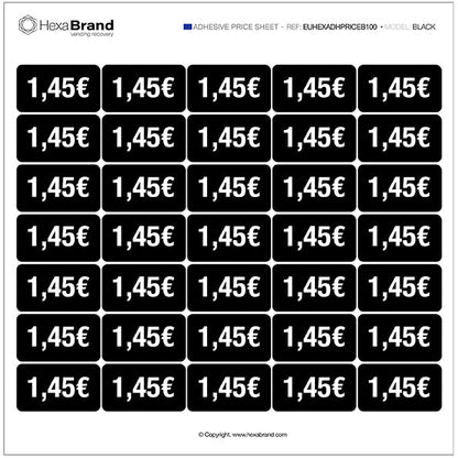 Autocollants de prix - Vending