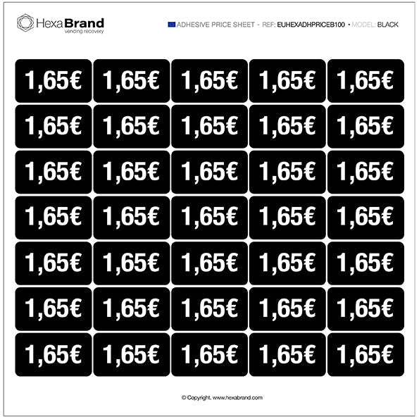 Autocollants de prix - Vending
