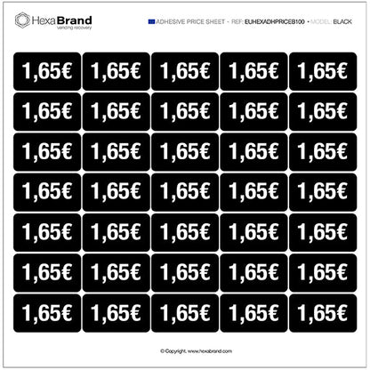 Autocollants de prix - Vending