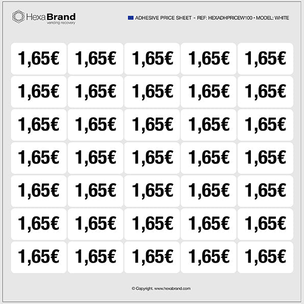 Autocollants de prix - Vending