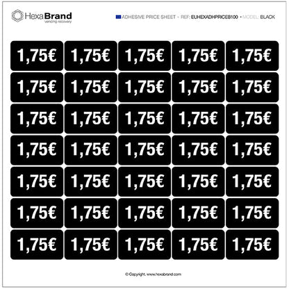 Autocollants de prix - Vending